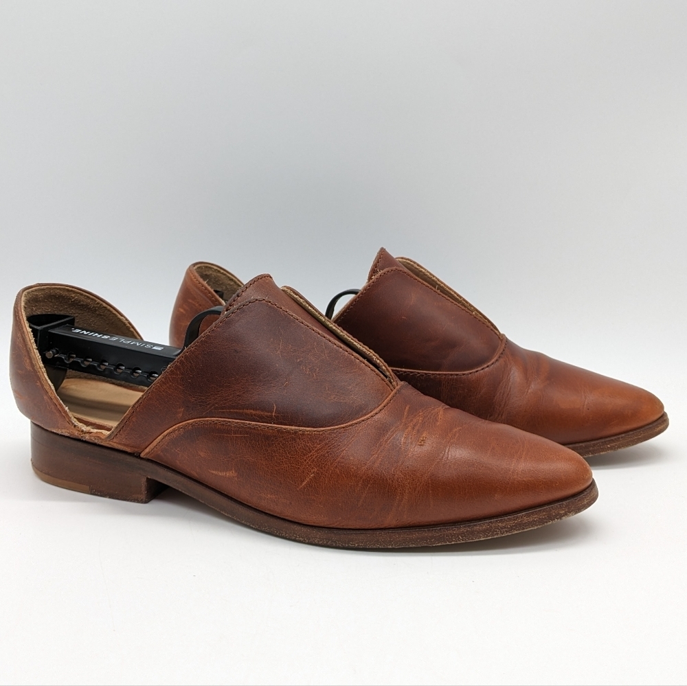 Nisolo Emma D'Orsay Oxford leather slip on flats 7